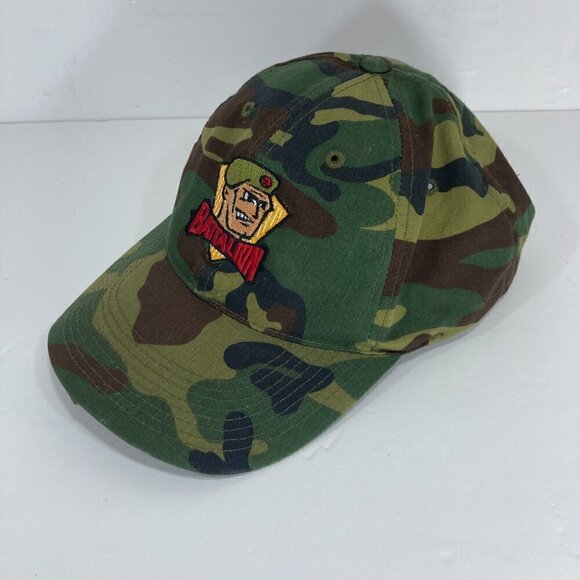 Vintage Sports Specialities North Bay Battalion Camo Hockey Snapback Hat Cap - Picture 2 of 15